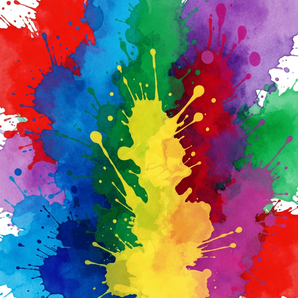 Abstract flowing colors representing different personality types — red, blue, yellow, and green merging together